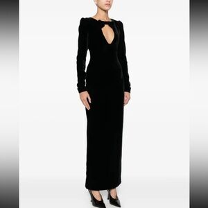 🖤 Alessandra Rich Black Bow-Detail Dress